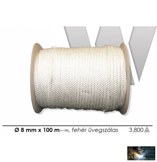 00164 WKR-Hőálló tömítő zsinór 8mm 100m, fehér - Image 1