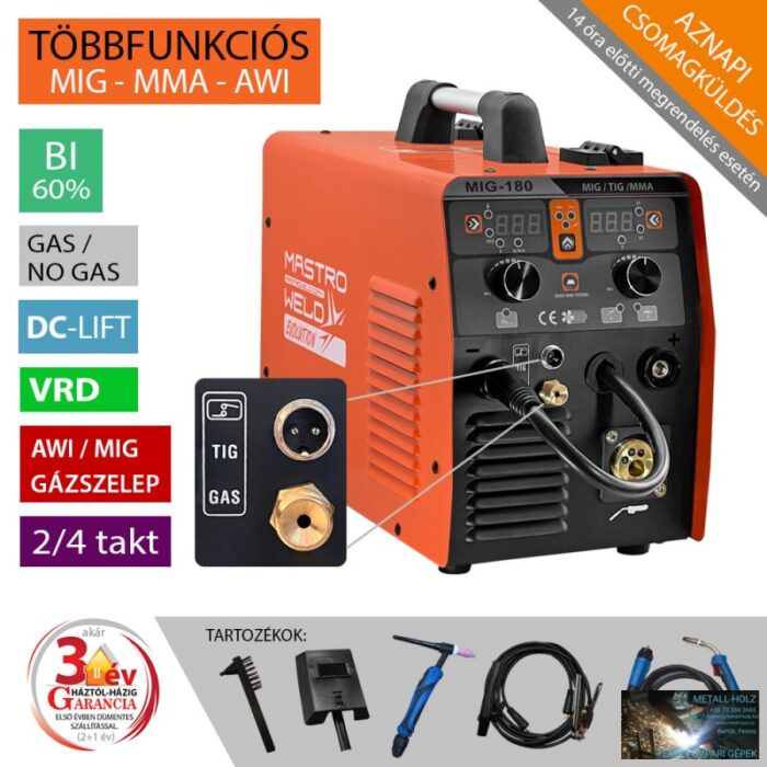 006180LIX MIG-180 LI-X MULTIFUNKCIÓS HEGESZTŐ INVERTER - Image 1