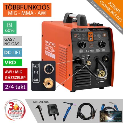 MIG-250 LI-X MULTIFUNKCIÓS HEGESZTŐ INVERTER