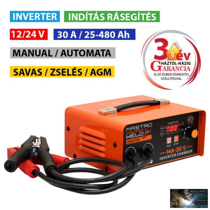 MA-30 S INVERTERES AKKUMULÁTORTÖLTŐ - Image 1