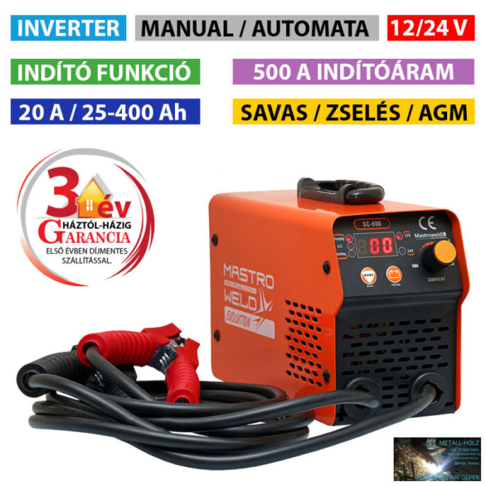 007600f SC-600 INVERTERES TÖLTŐ-INDÍTÓ - Image 1