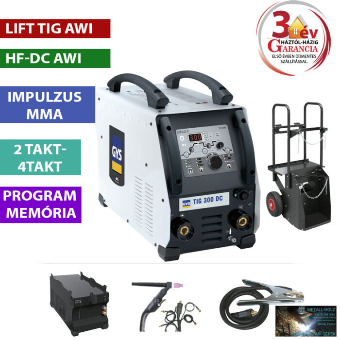 012370 TIG 300 DC HF - WDB PACK (VÍZHŰTŐVEL, KOCSIVAL) - Image 1