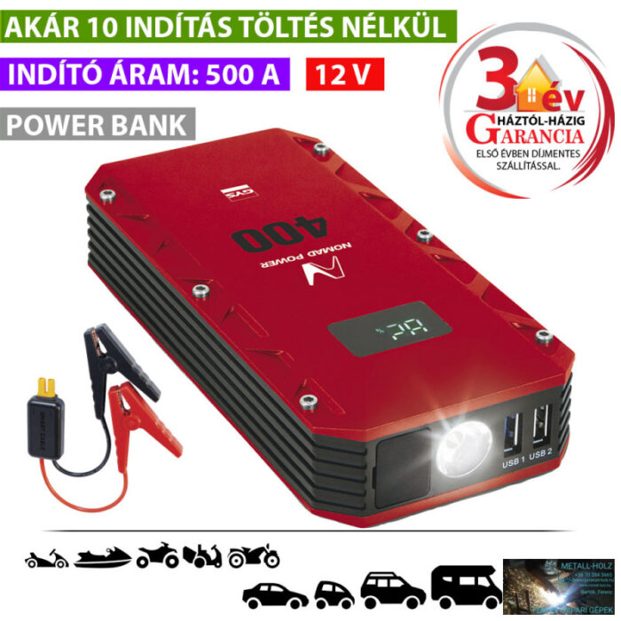 NOMAD POWER 400 LÍTIUMION AKKUMULÁTOROS INDÍTÓ - Image 1