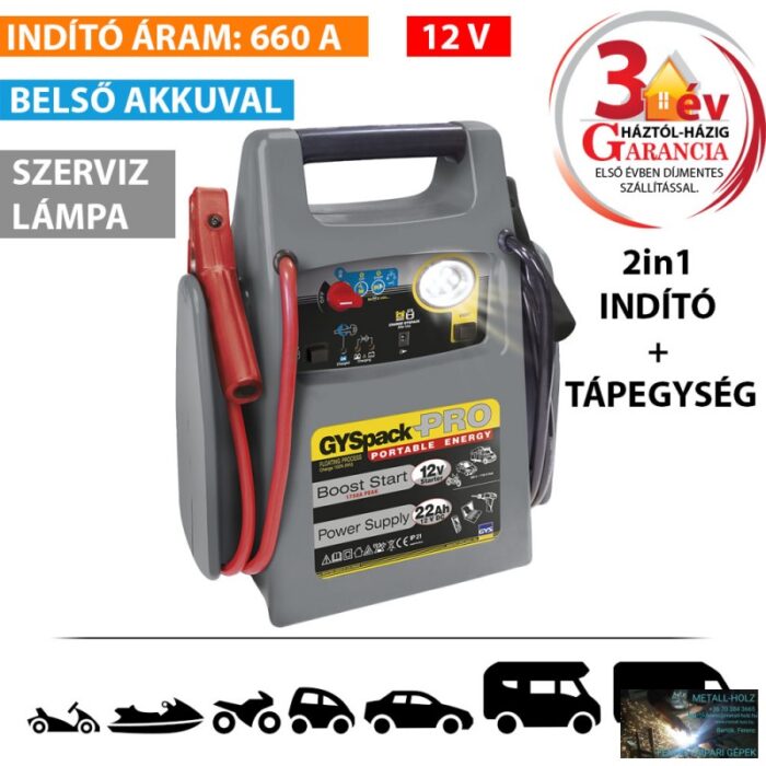 026155 GYSPACK PRO AKKUMULÁTOROS INDÍTÓ - Image 1