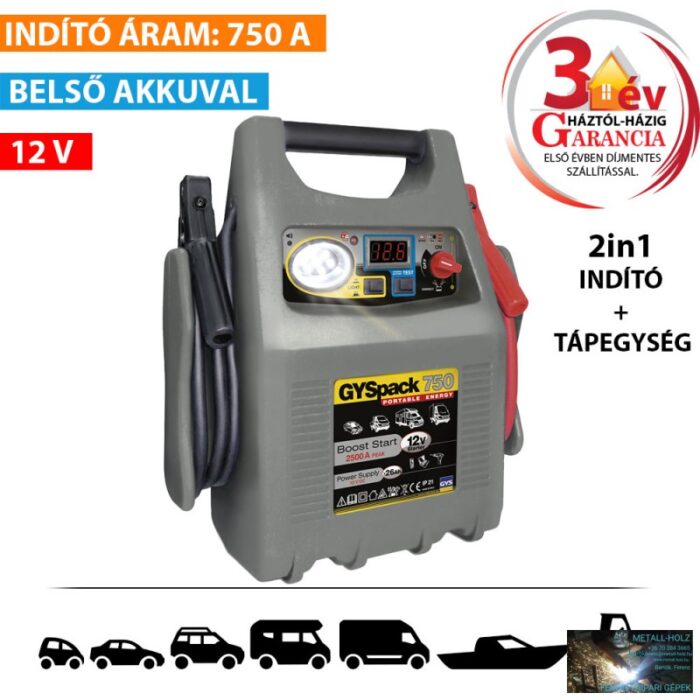 026179 GYSPACK 750 AKKUMULÁTOR INDÍTÓ - Image 1