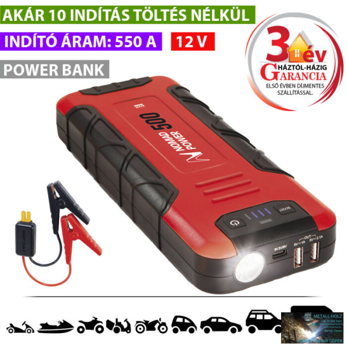 NOMAD POWER 500 LÍTIUMION AKKUMULÁTOROS INDÍTÓ - Image 1