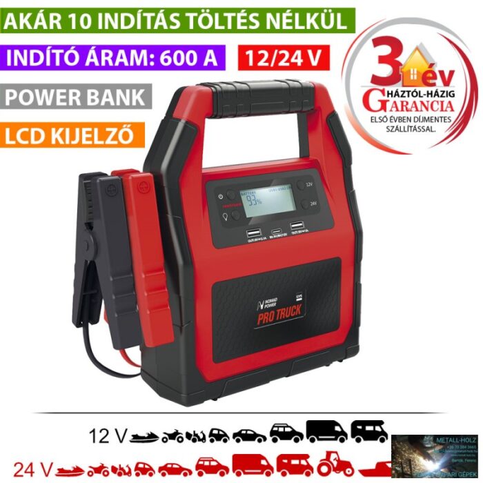 NOMAD POWER PRO TRUCK LÍTIUMION AKKUMULÁTOROS INDÍTÓ - Image 1