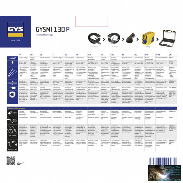 GYSMI 130 P HEGESZTŐ GÉP - Image 5