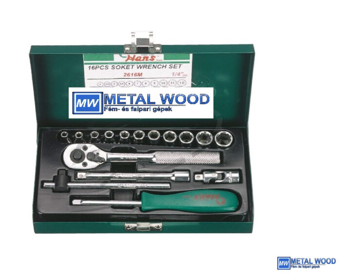 HANS 1/4" dugókulcs készlet 16r. 4-12mm 2616M - Image 1