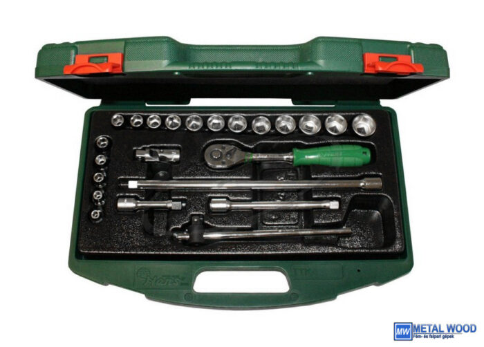040102-0183 HANS 3/8" dugókulcs készlet 23r. 6-22mm TTK-15 kofferben - Image 1