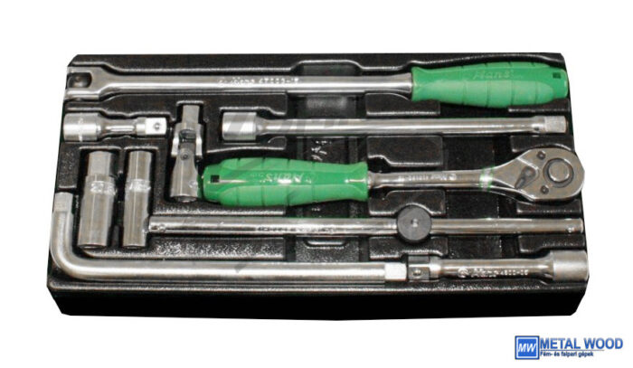 HANS 1/2" dugókulcs hajtó készlet 10r. TT-3 fiókmodul - Image 1