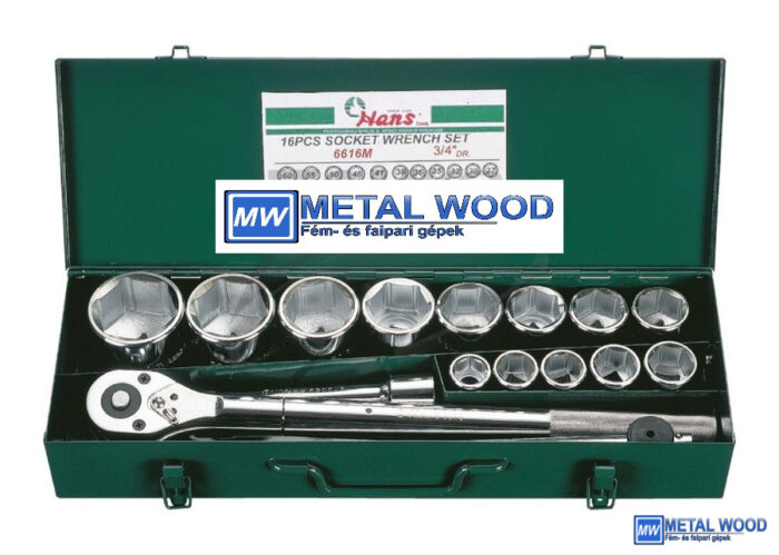 HANS 3/4" dugókulcs készlet 16r. 24-60mm 6616MZ - Image 1