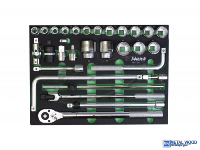 HANS 3/4" dugókulcs készlet 30r. 17-50mm TTF-30 fiókmodul - Image 1