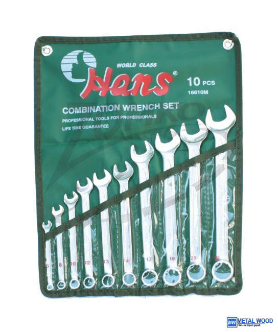 040201-0030 HANS csillag-villás kulcskészlet 10r. 6-22mm CrV 16610M - Image 1