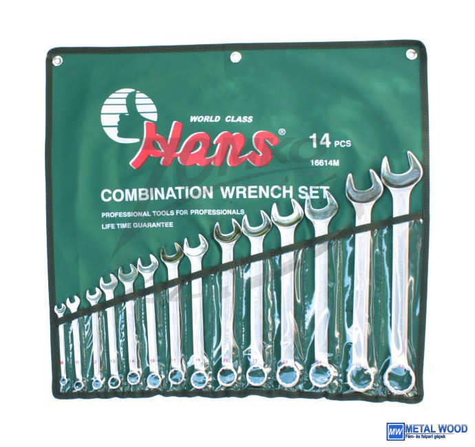 040201-0032 HANS csillag-villás kulcskészlet 14r. 5/16"-1-1/4" CrV 16614A - Image 1