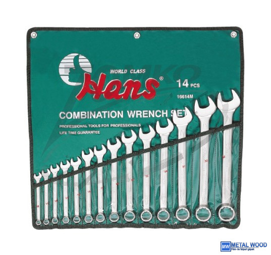 040201-0033 HANS csillag-villás kulcskészlet 14r. 8-24mm CrV 16615M - Image 1