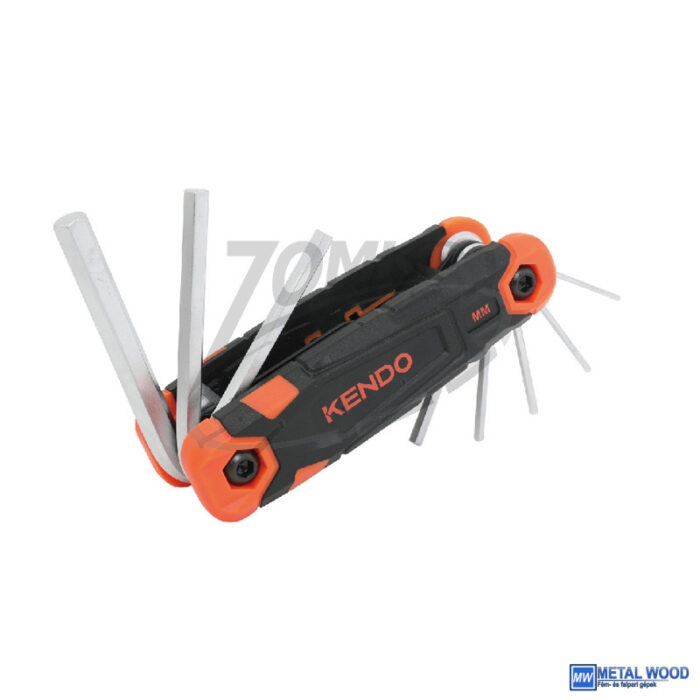 KENDO pocket imbuszkulcs készlet 8r. SW1,5-8,0 CrV No.20717 - Image 1