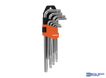 KENDO TORX kulcs készlet extra hosszú 9r. T10-T50 CrV No.20743