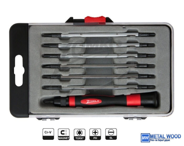 040302-0103 Z-TOOLS Műszerész csavarhúzó készlet 14in1 7+1r. CrV - Image 1