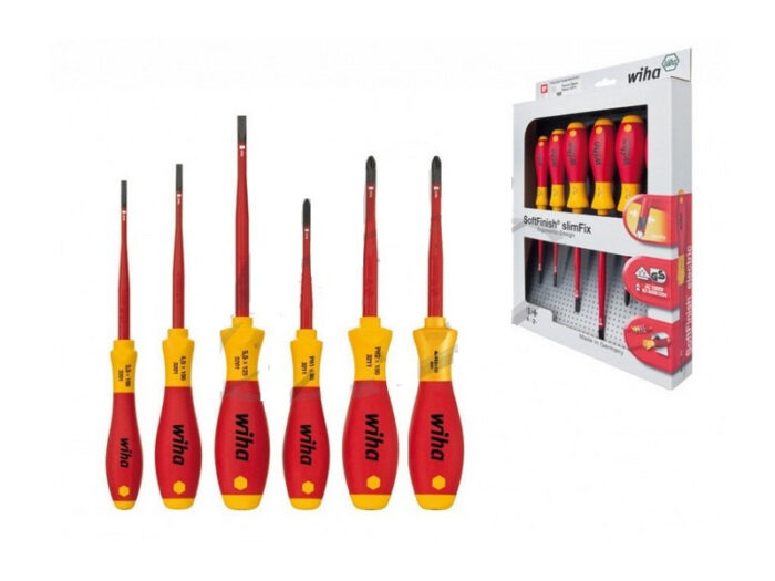 040302-0122 WIHA SoftFinish electric slimFix VDE csavarhúzó készlet 6r. SL+PH+(SL/PZ) - Image 1