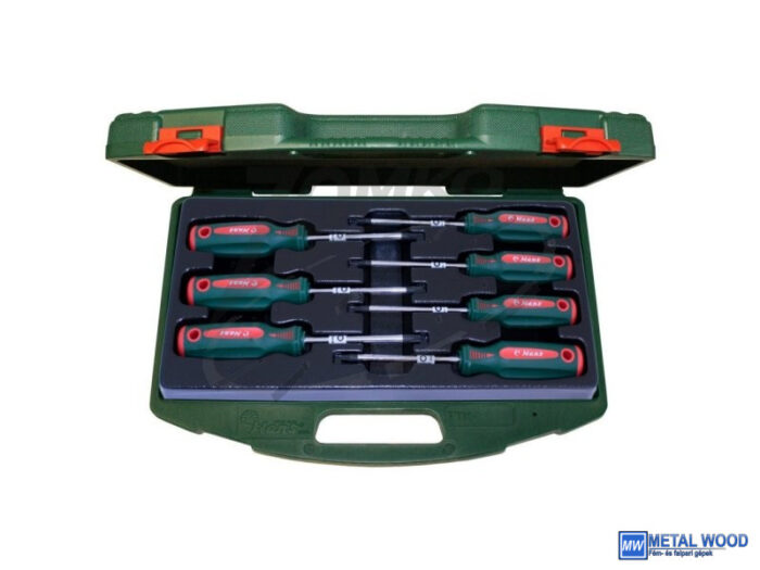 HANS furatos TORX csavarhúzó készlet 7r. TH10-TH40 TTK-18 kofferben - Image 1