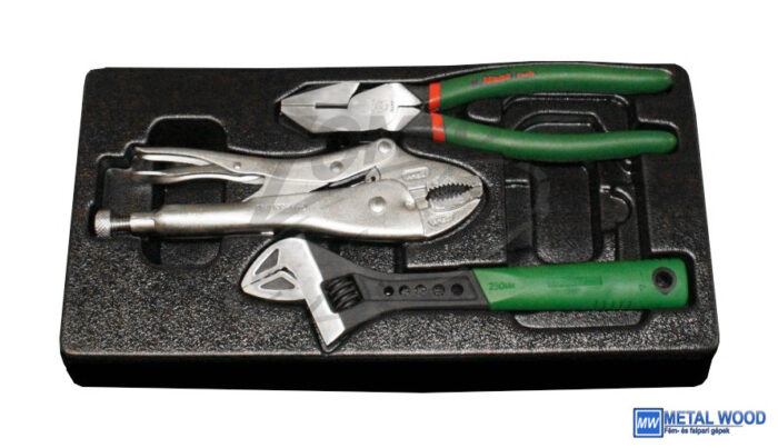 040401-0333 HANS állítható villáskulcs+2db fogó készlet 3r. TT-23 fiókmodul - Image 1