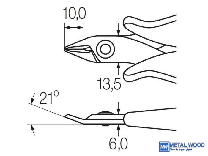 WIHA Electronic műszerész oldalcsípő fogó 21° 135 Z41303/No.26815 - Image 2