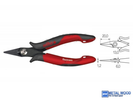 WIHA Electronic műszerész hegyes csőrű lapos fogó 135 Z36003/No.26801