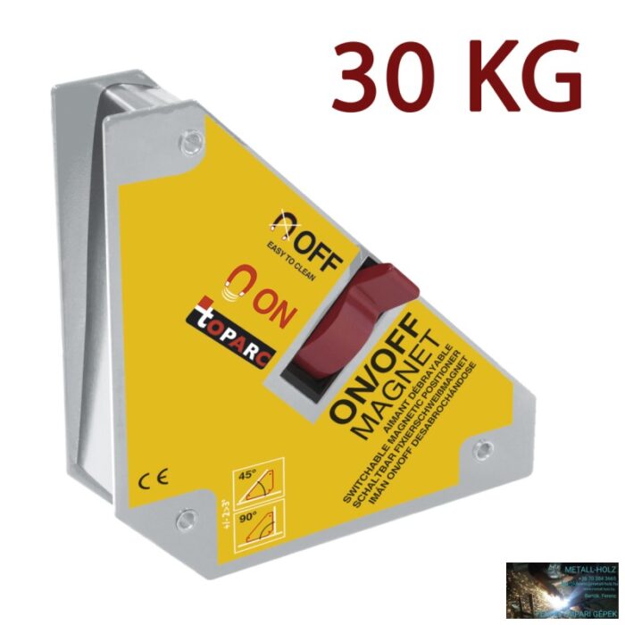 044197 MÁGNESES SZÖGBEÁLLÍTÓ (DEMAGNETIZÁLHATÓ) - 30 KG - GYS D36.90 - Image 1