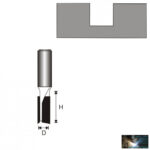 Faipari marókés - kétlapkás hornyoló 8mm szárvastagság- D8 H19 - Image 2