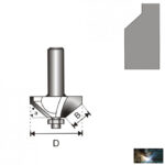 45 fokos marókés csapágyazott 6mm szárvastagság, D26,6 H9,52 A45 - Image 2