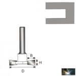 T alakú hornyolók 12mm szárvastagság, D32 H6,35 R9,5 - Image 2