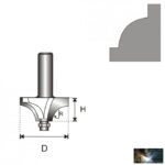 Mintás faipari marókés 12mm szárvastagság, D34,9 H15,5 R11,1 - Image 2