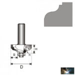 Faipari marókés 12mm szárvastagság D38,6 H12,9 R5,6 B12,7 - Image 2