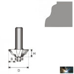 Faipari marókés 8mm szárvastagság, D28,8 H15,9 R3,96 B7,92 - Image 2