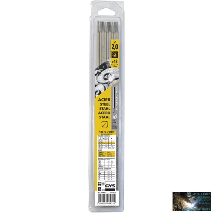 RUTIL 6013 - 2.00 GYS 13 SZÁL - RUTILOS HEGESZTŐ ELEKTRÓDA - Image 1