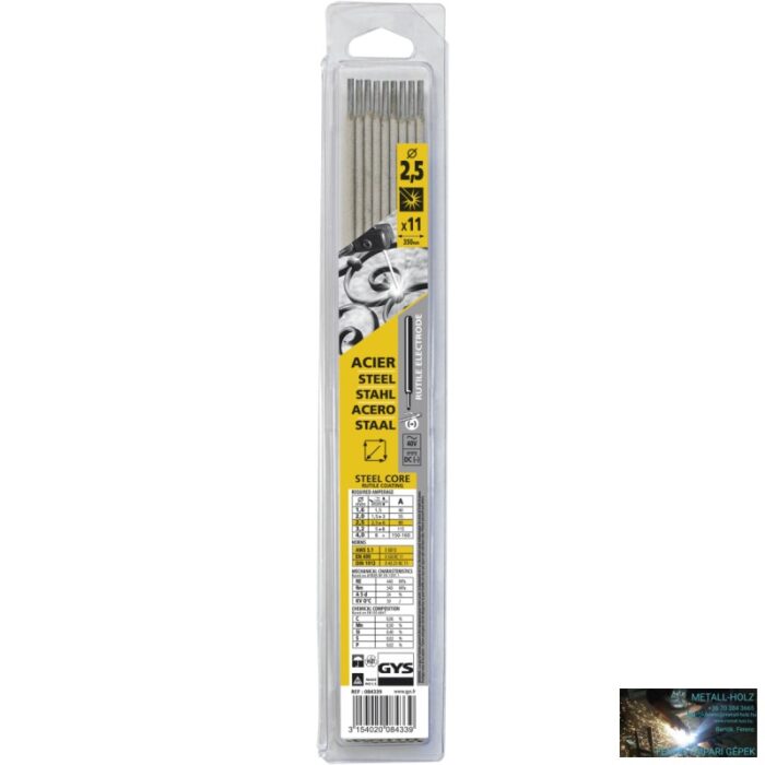 084339 RUTIL 6013 - 2.50 GYS 11 SZÁL - RUTILOS HEGESZTŐ ELEKTRÓDA - Image 1