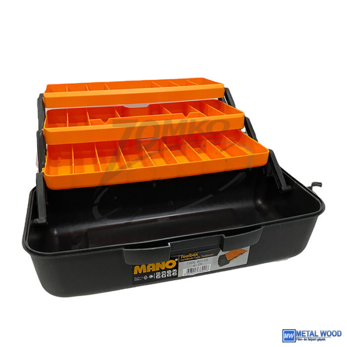 MANO konzoltálcás szerszámkoffer átlátszó fedéllel (3 tálcás) - Image 2