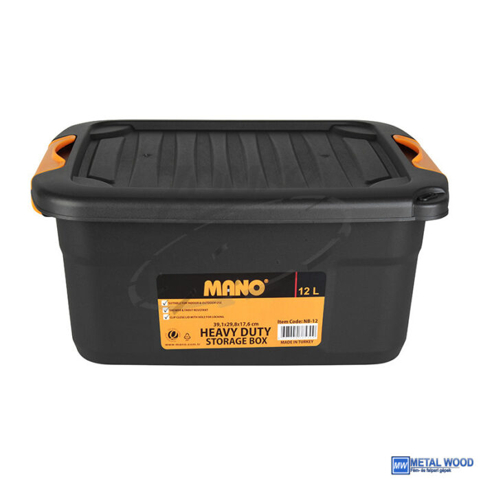 MANO tárolódoboz fedéllel 391x298x176 12L NB-12 - Image 2
