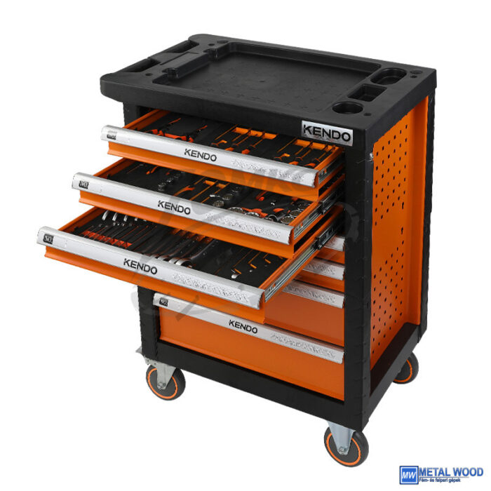 KENDO szerszámkocsi 7 fiókos + 179r. szerszám klt. - Image 2