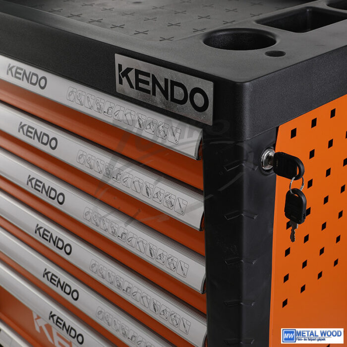 KENDO szerszámkocsi 7 fiókos + 179r. szerszám klt. - Image 4