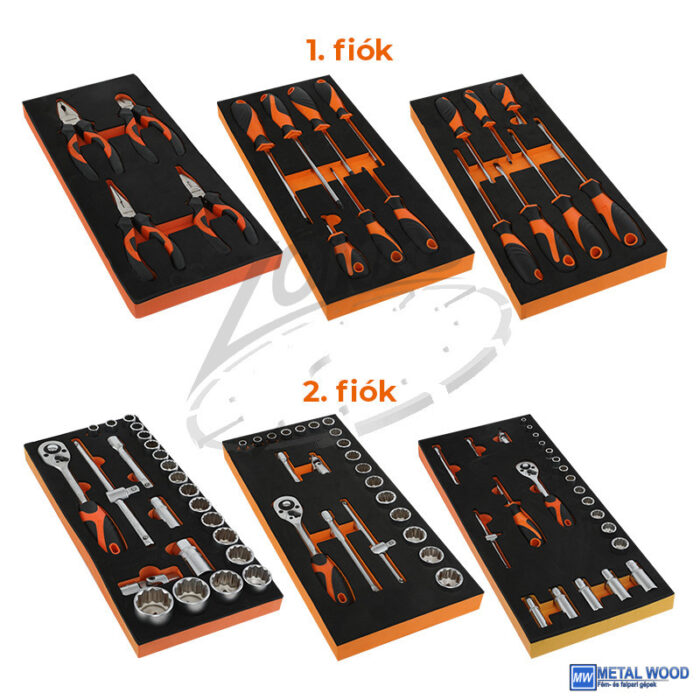 KENDO szerszámkocsi 7 fiókos + 179r. szerszám klt. - Image 5