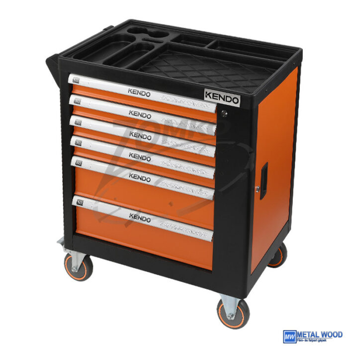 KENDO szerszámkocsi 6 fiókos + 144r. szerszám klt. - Image 1