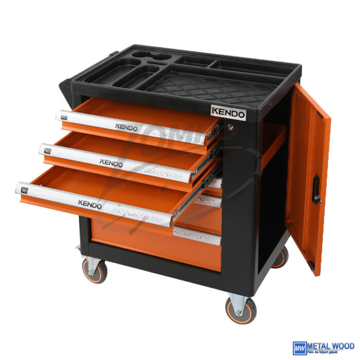 KENDO szerszámkocsi 6 fiókos + 144r. szerszám klt. - Image 2