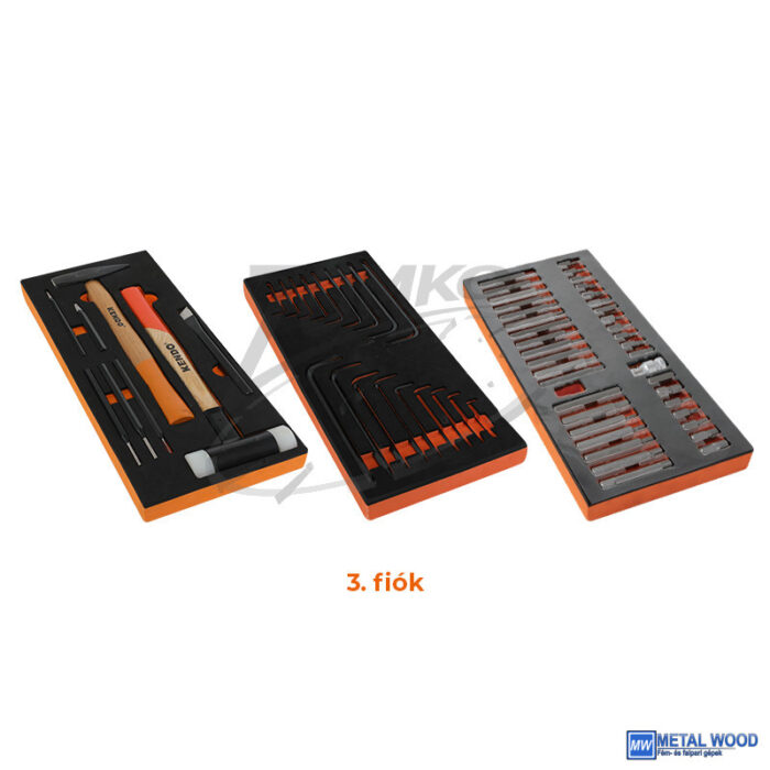 KENDO szerszámkocsi 6 fiókos + 144r. szerszám klt. - Image 8