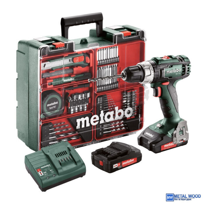 100109-1410 METABO BS 18 L akkus fúró csavarozó 2x2,0Ah Set Mobil műhely 602321870 - Image 1