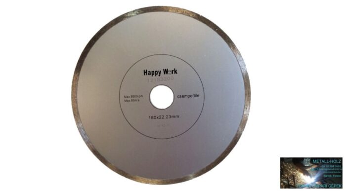 180mm gyémántv csempe HappyW Gyémánt vágókorong kézi gépre Happy Work 12183200 - Image 1