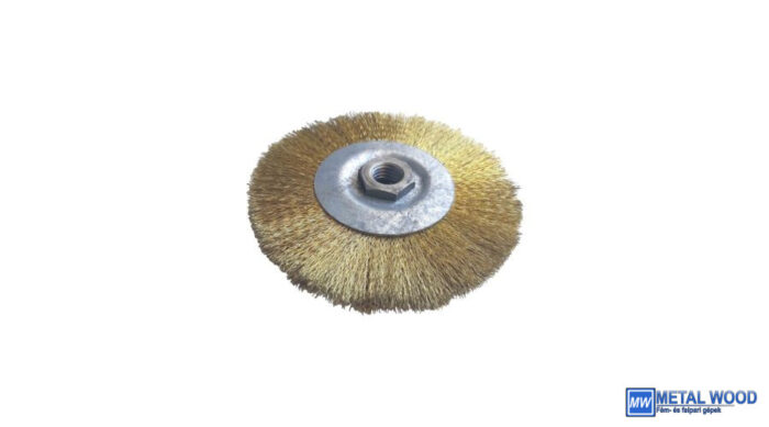 12232110 Varratcsisz körk, rézh. 115mm Réz huzalú furatos körkefe Happy Work (Akciós) 12232110 - Image 1