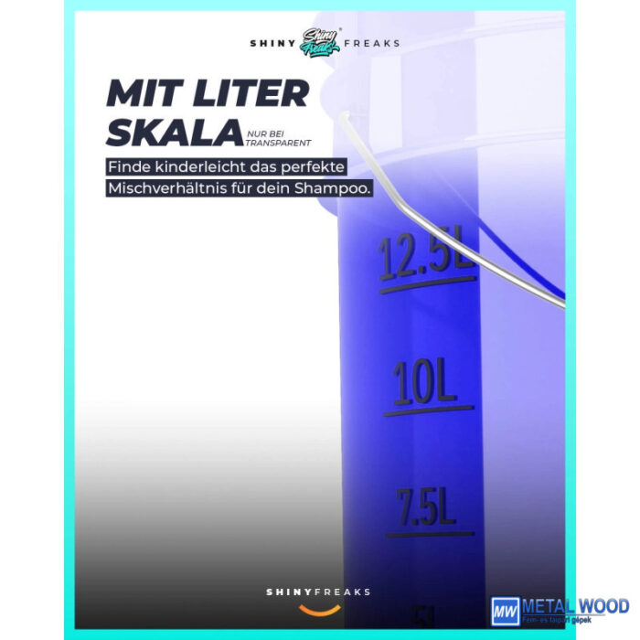 ChemicalWorkz Mosóvödör Átlátszó Kék 19L Ultra Clear Buckets - Image 3