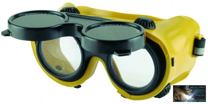 17007220 LÁNGHEGESZTŐ VÉDŐSZEMÜVEG FELNYITHATÓ MŰANYAG DIN5 - Image 1